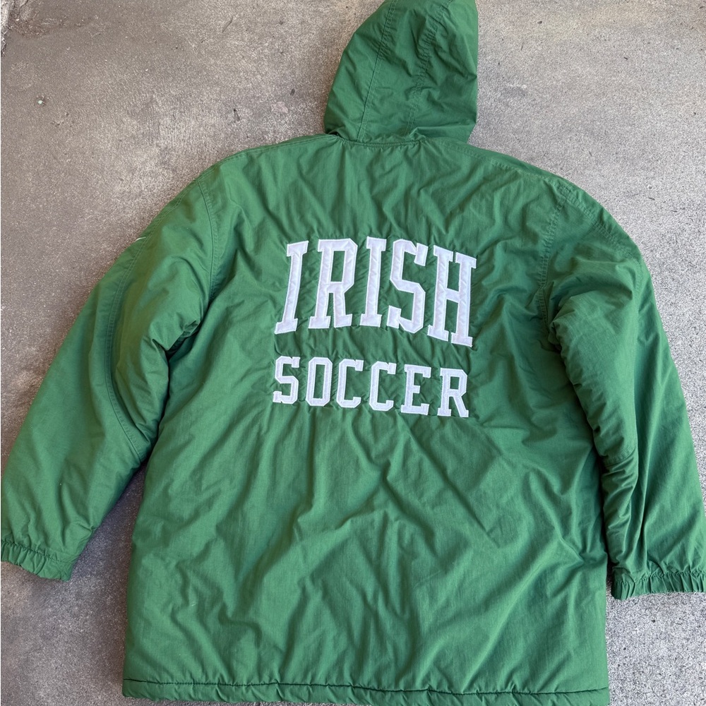 Vintage Irish Soccer Team Nike Hooded Jacket Green Embroidered Logo Size L